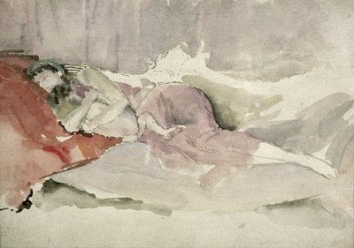 Mutter und Kind auf einer Couch von James Abbott McNeill Whistler